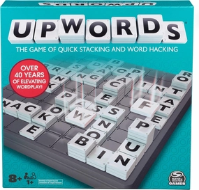 Funskool Upwords, Word Game with Stackable Letter Tiles & Rotating Game for Adults and Kids Ages 8 and Up