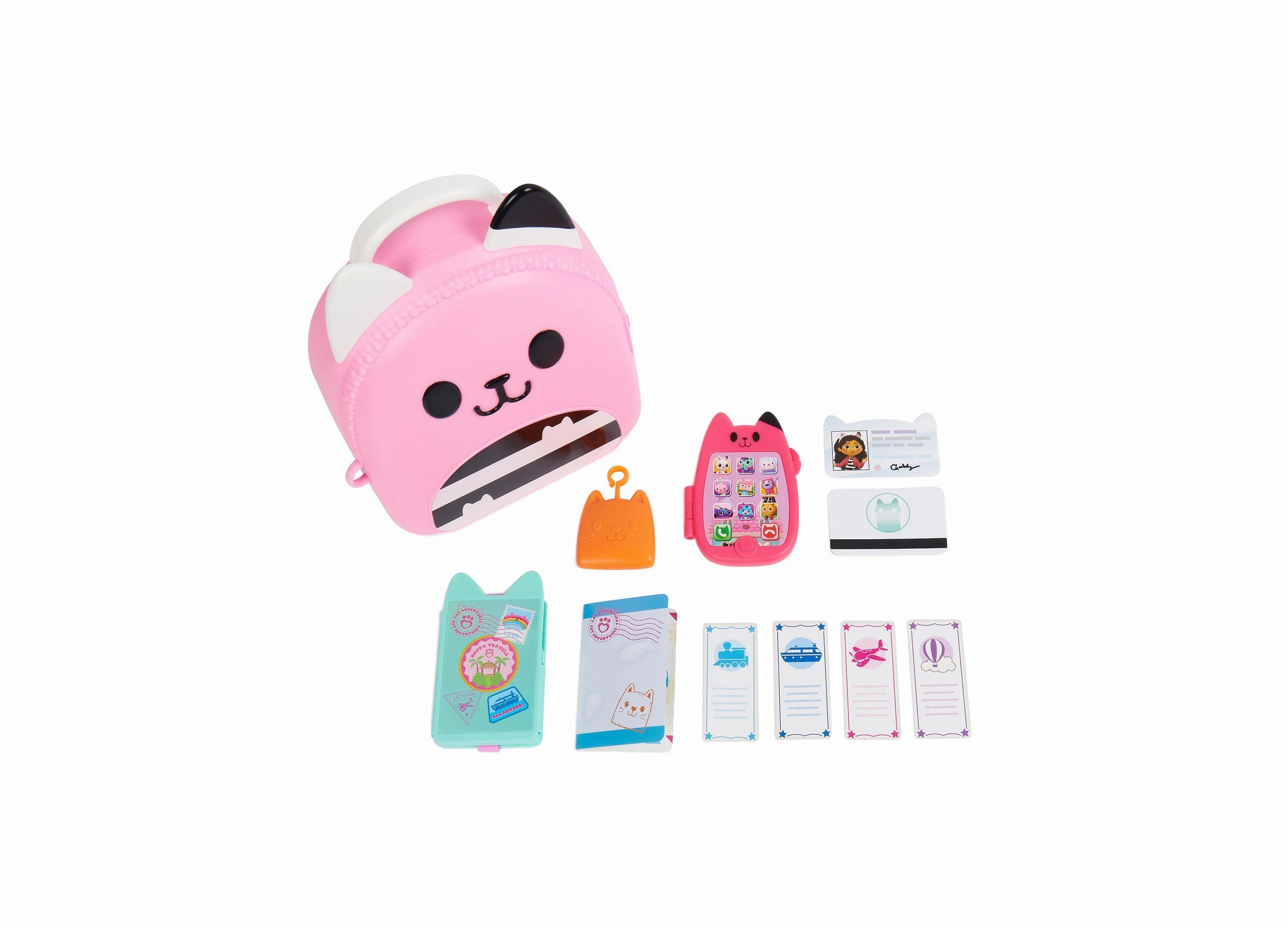 Gabby's Dollhouse 11-Piece On-The-Go Travel Set - Pretend Play Adventure