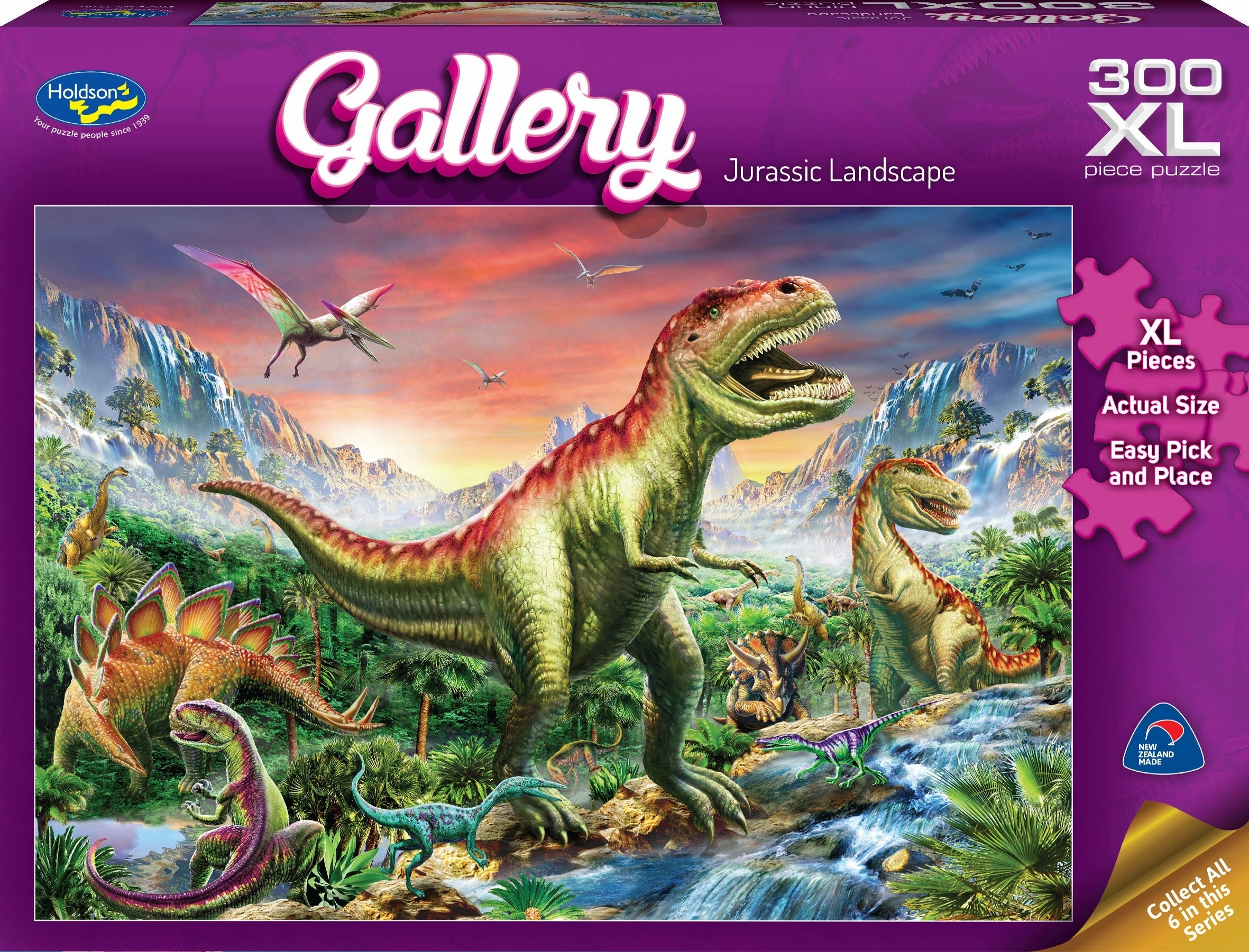 Gallery Series 6 300 Piece Xl Puzzle Jurassic Landscape