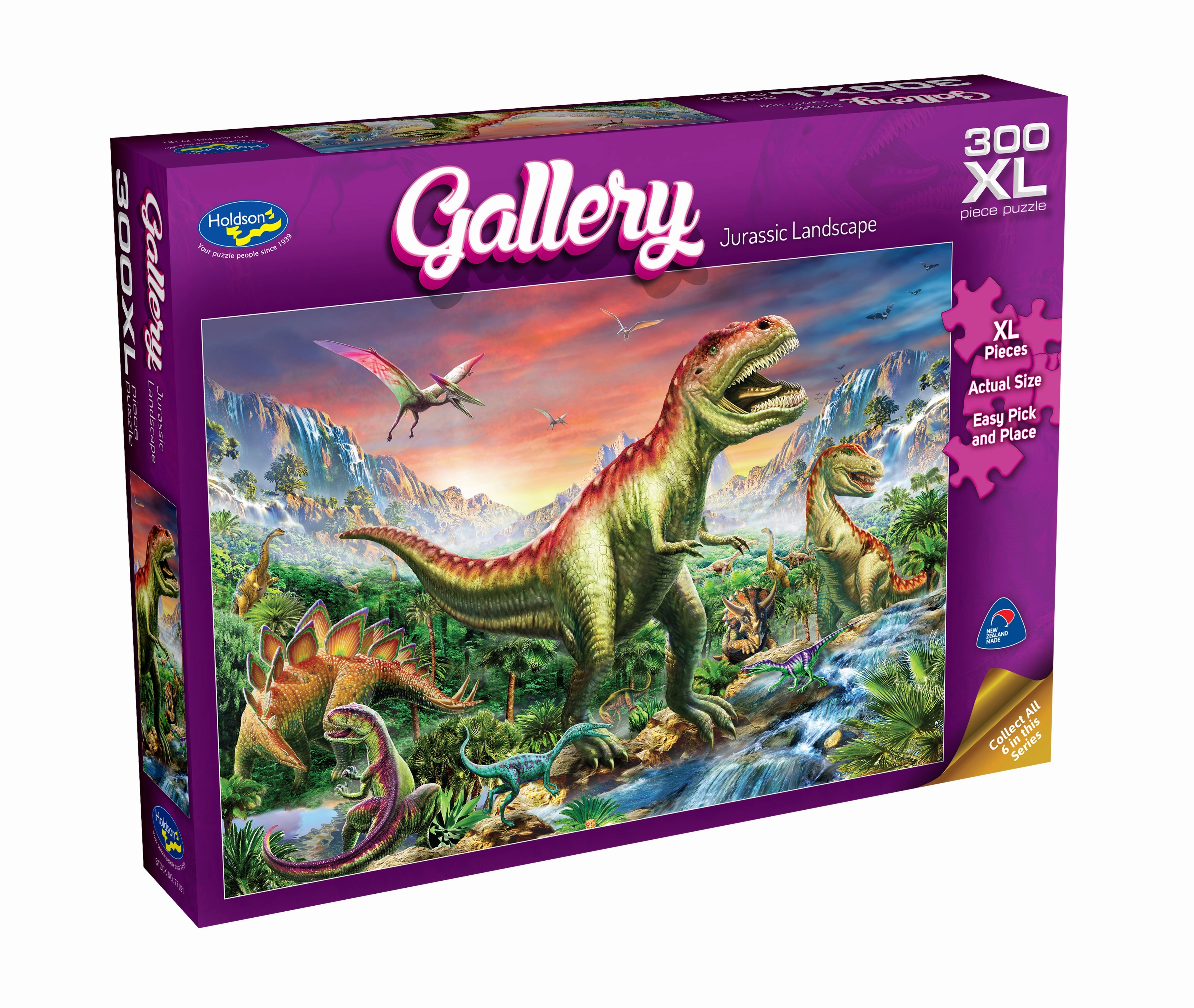 Gallery Series 6 300 Piece Xl Puzzle Jurassic Landscape