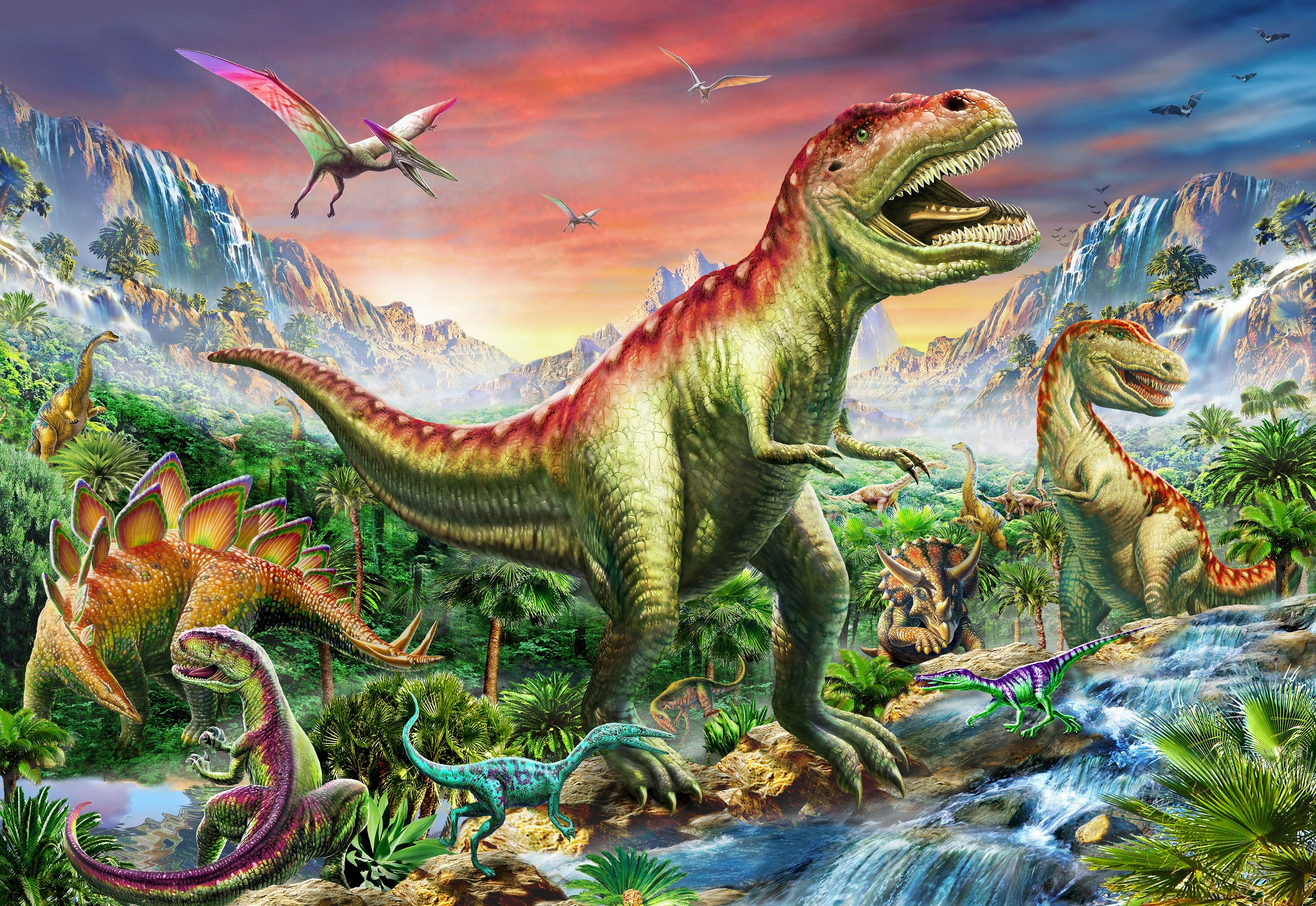 Gallery Series 6 300 Piece Xl Puzzle Jurassic Landscape