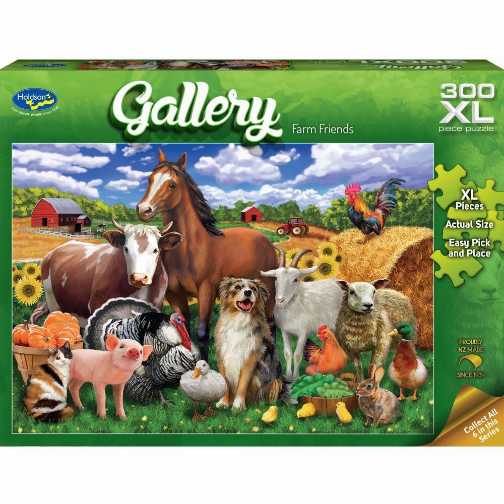 Gallery Series 8 300 Piece Xl Puzzle Farm Friends