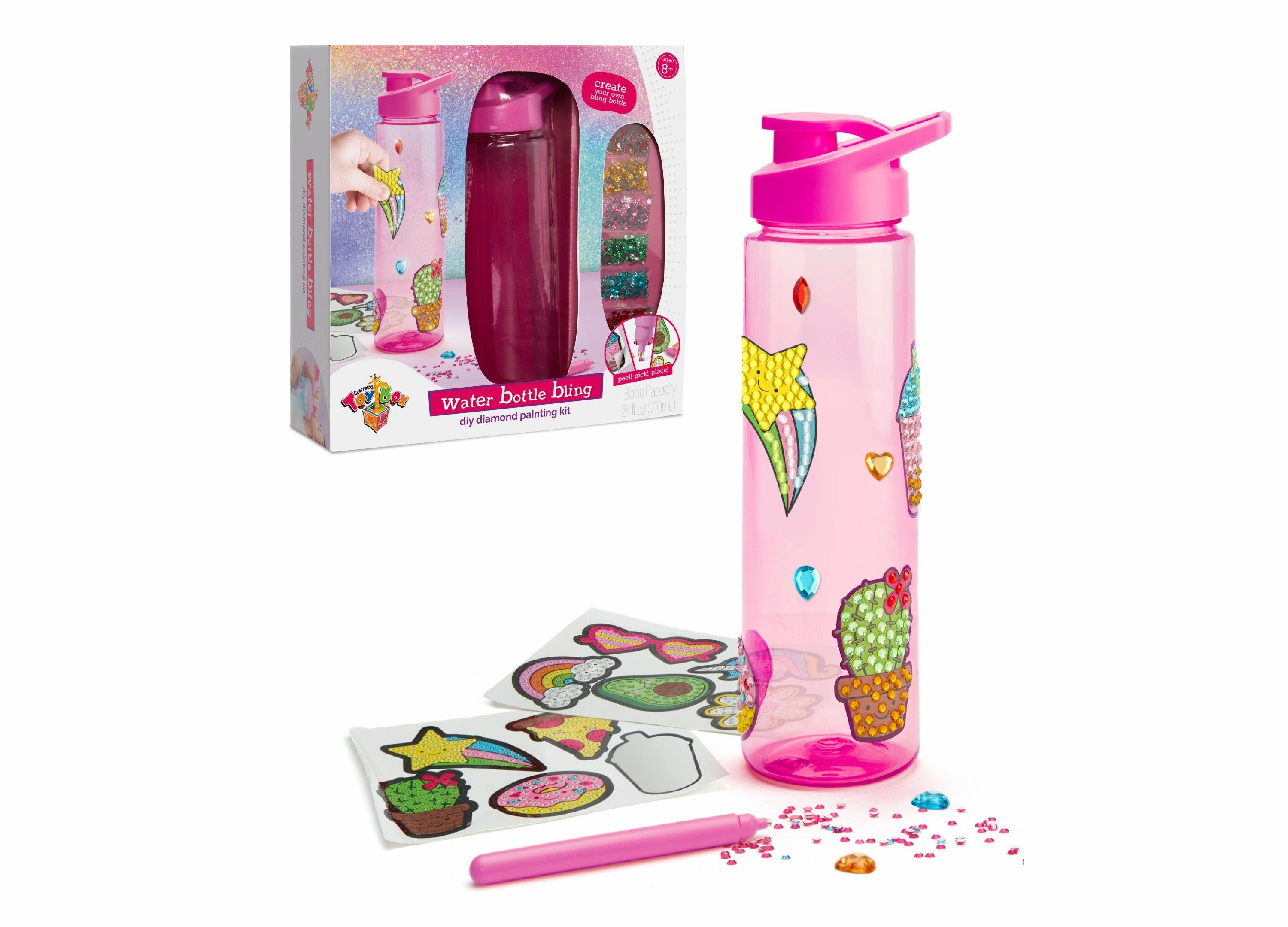 Geoffrey's Toy Box Bling DIY Diamond Water Bottle Painting Kit