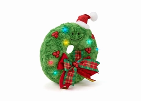 Geoffrey's Toy Box Star Brights 12" LED Light-Up Plush Holiday Wreath