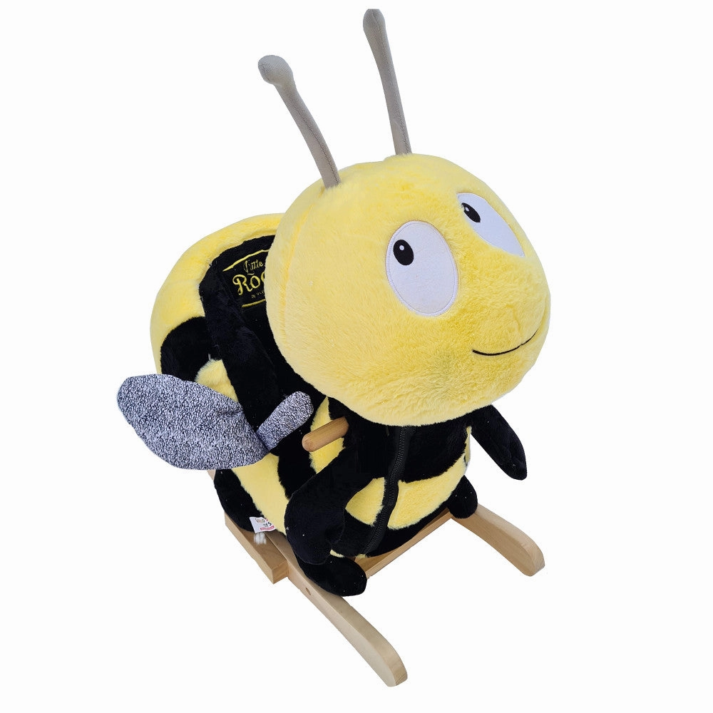 Gerardo's Toys Little Rockers Bee - Plush Wooden Ride-On Rocker