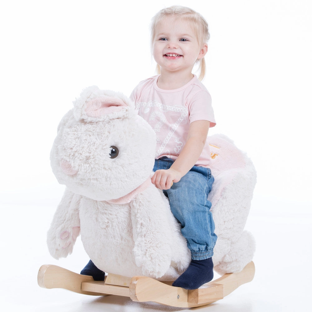 Gerardo's Toys: Little Rockers Bunny - Wooden Plush Ride-On Rocking Animal Toy