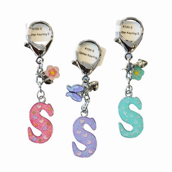 Glitter Letter Keyring