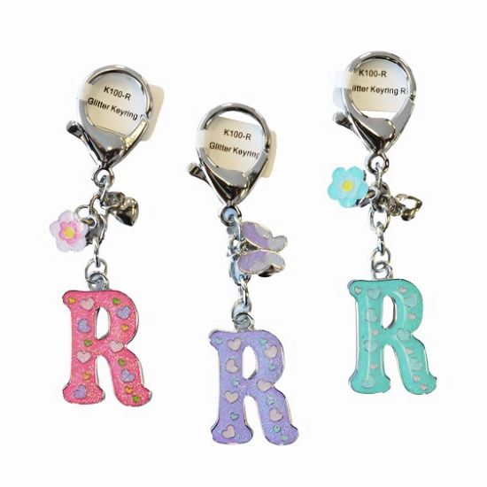 Glitter Letter Keyring