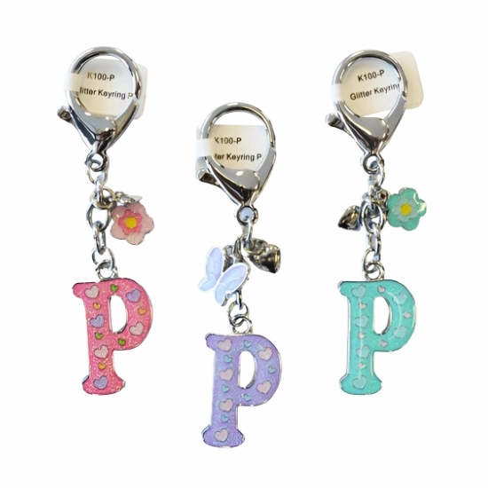 Glitter Letter Keyring
