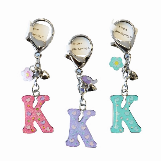Glitter Letter Keyring