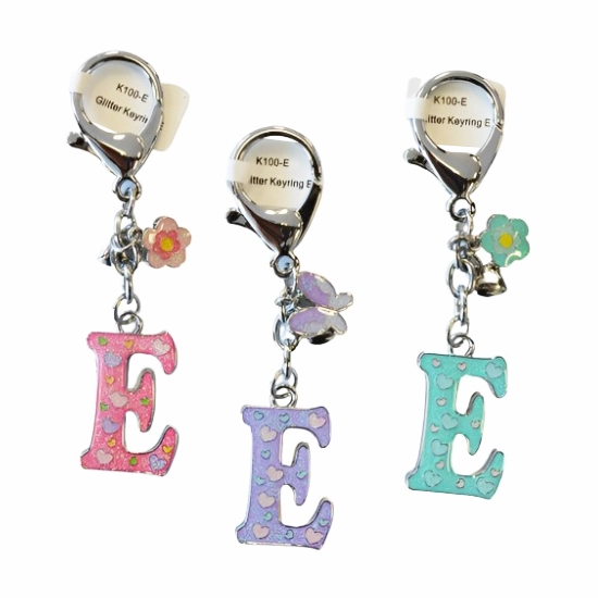 Glitter Letter Keyring