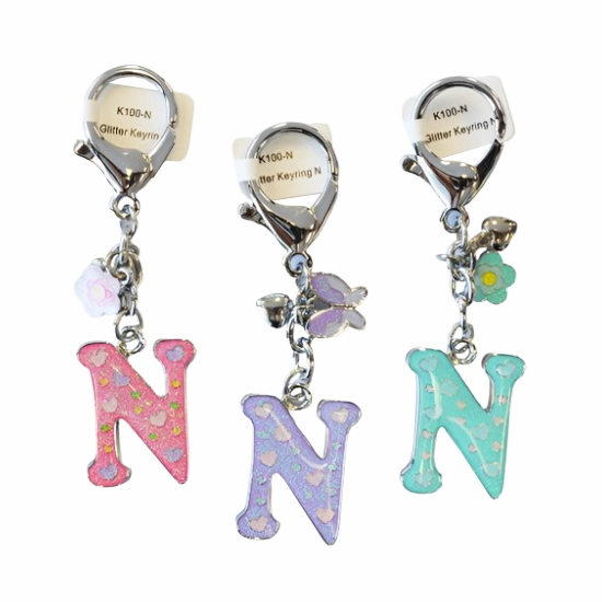 Glitter Letter Keyring