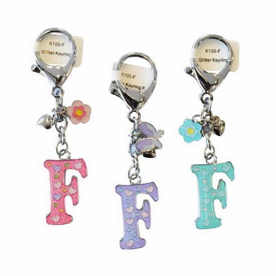 Glitter Letter Keyring