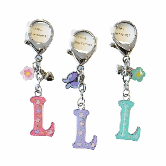 Glitter Letter Keyring