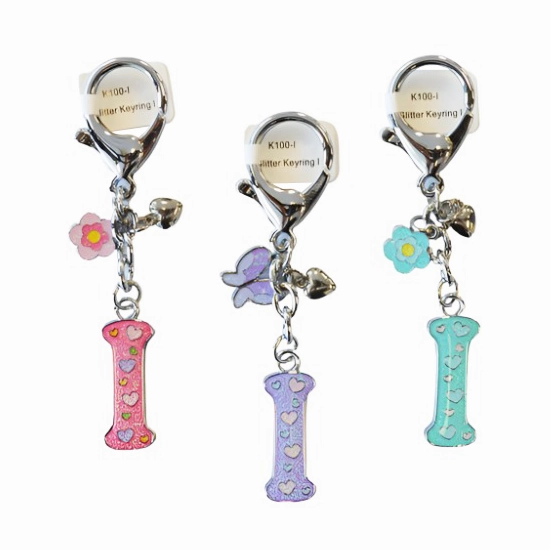 Glitter Letter Keyring