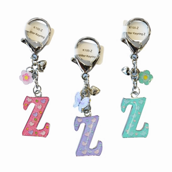 Glitter Letter Keyring