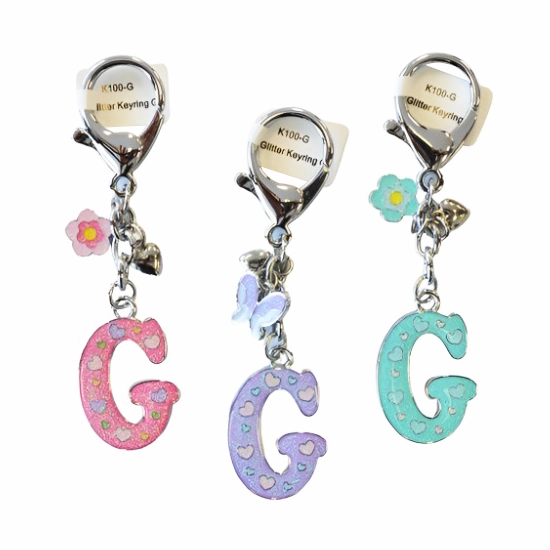 Glitter Letter Keyring