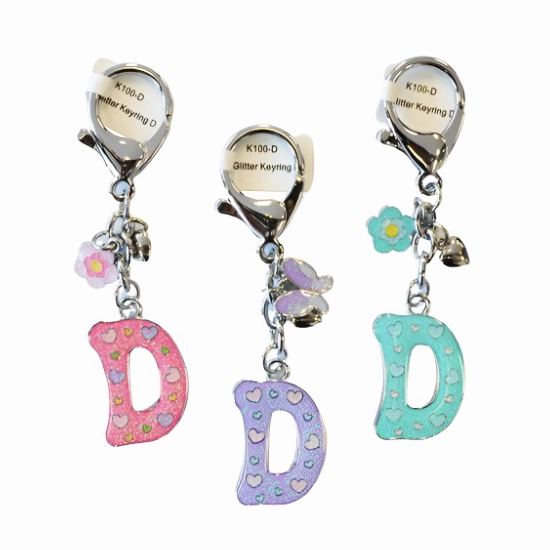 Glitter Letter Keyring