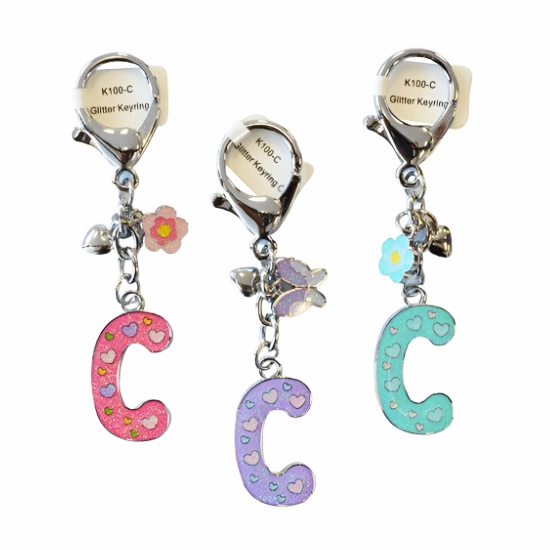 Glitter Letter Keyring