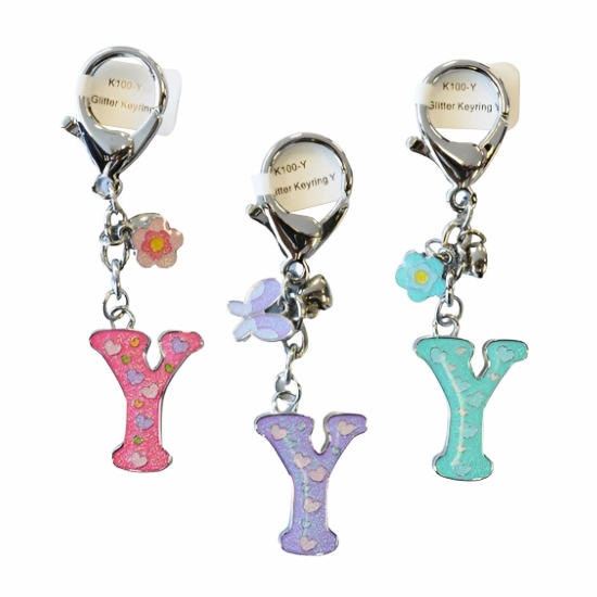 Glitter Letter Keyring