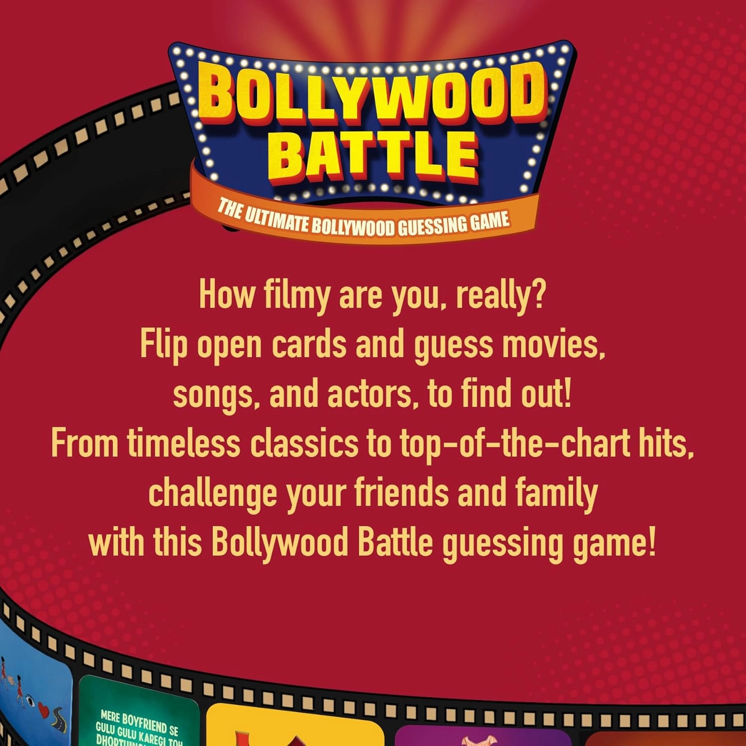 Gouda Games Bollywood Battle Trivia & Guessing Card Game For Ages 14 