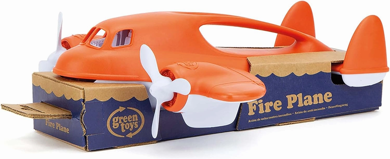 Green Toys Eco-Friendly Fire Plane - Safe, Dishwasher Safe, Recycled Plastic