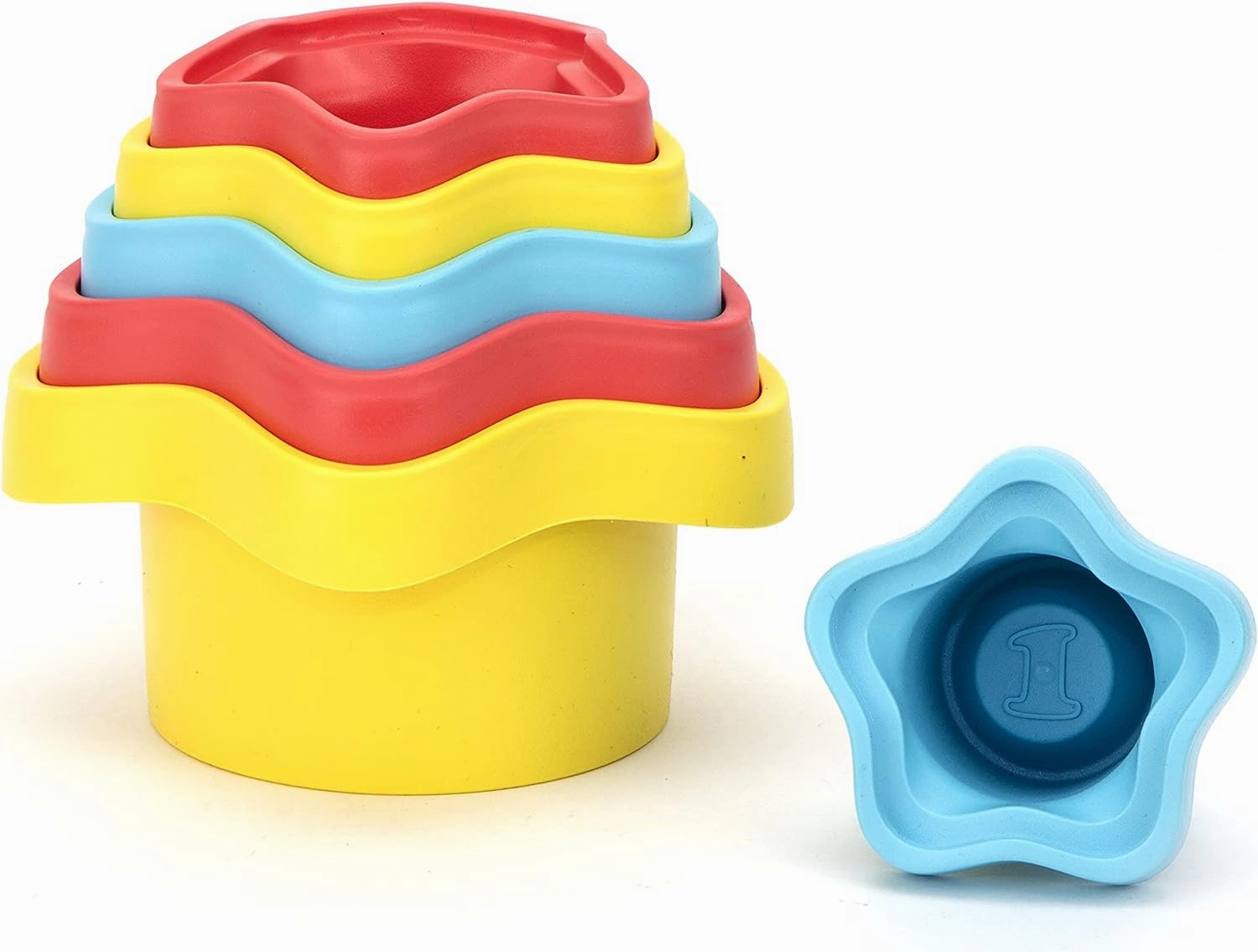 Green Toys Eco-Friendly Stacking Cups  Purple/Blue/Green Bath Toy