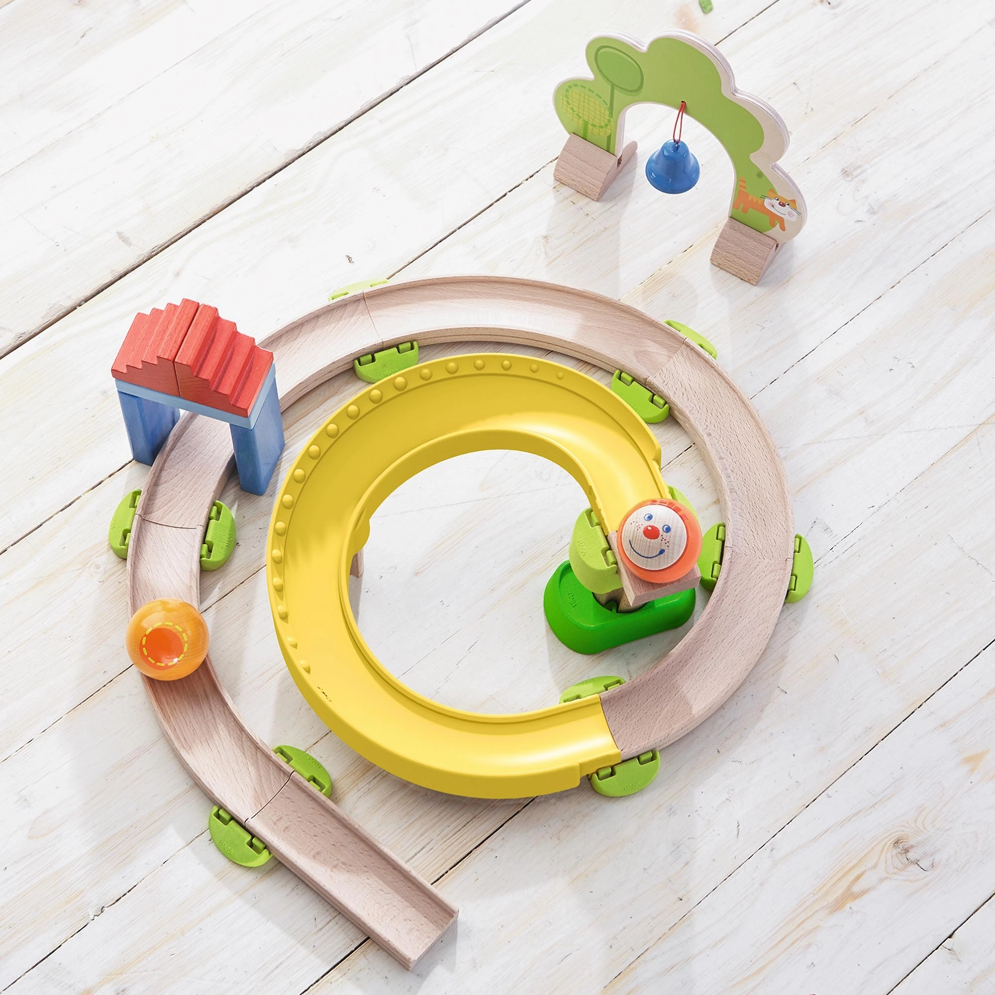 HABA Kullerbu Spiral 26 Piece Starter Track Set - Interactive Play System