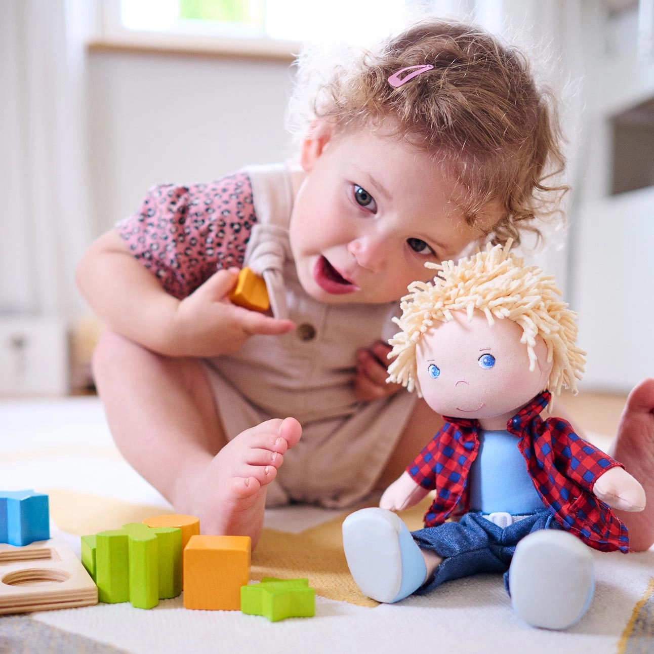 HABA Nick 12-Inch Adventure-Ready Soft Doll with Blue Eyes