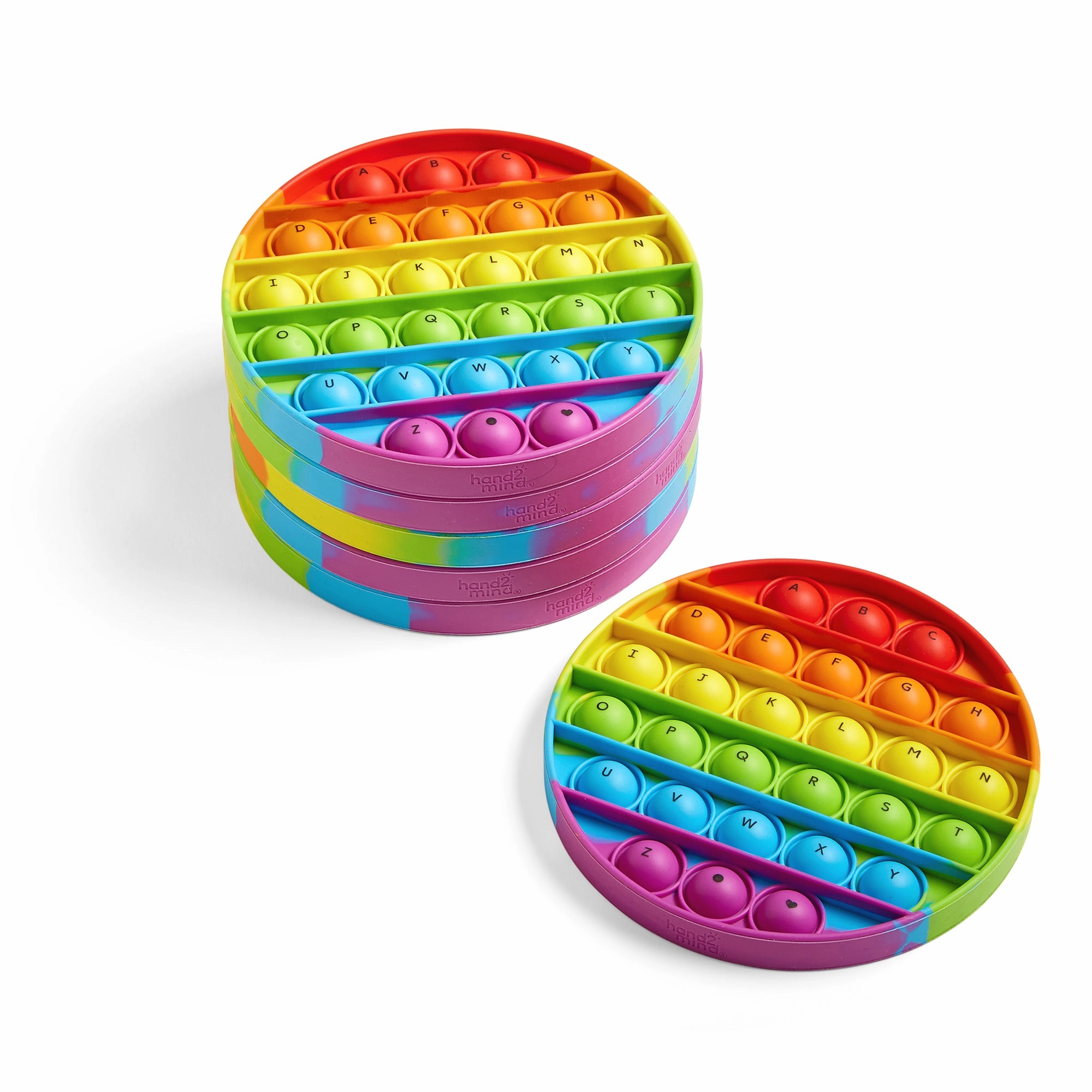 Hand2Mind Circular Alphabet Pop It Set - Educational Sensory Toy for Kids