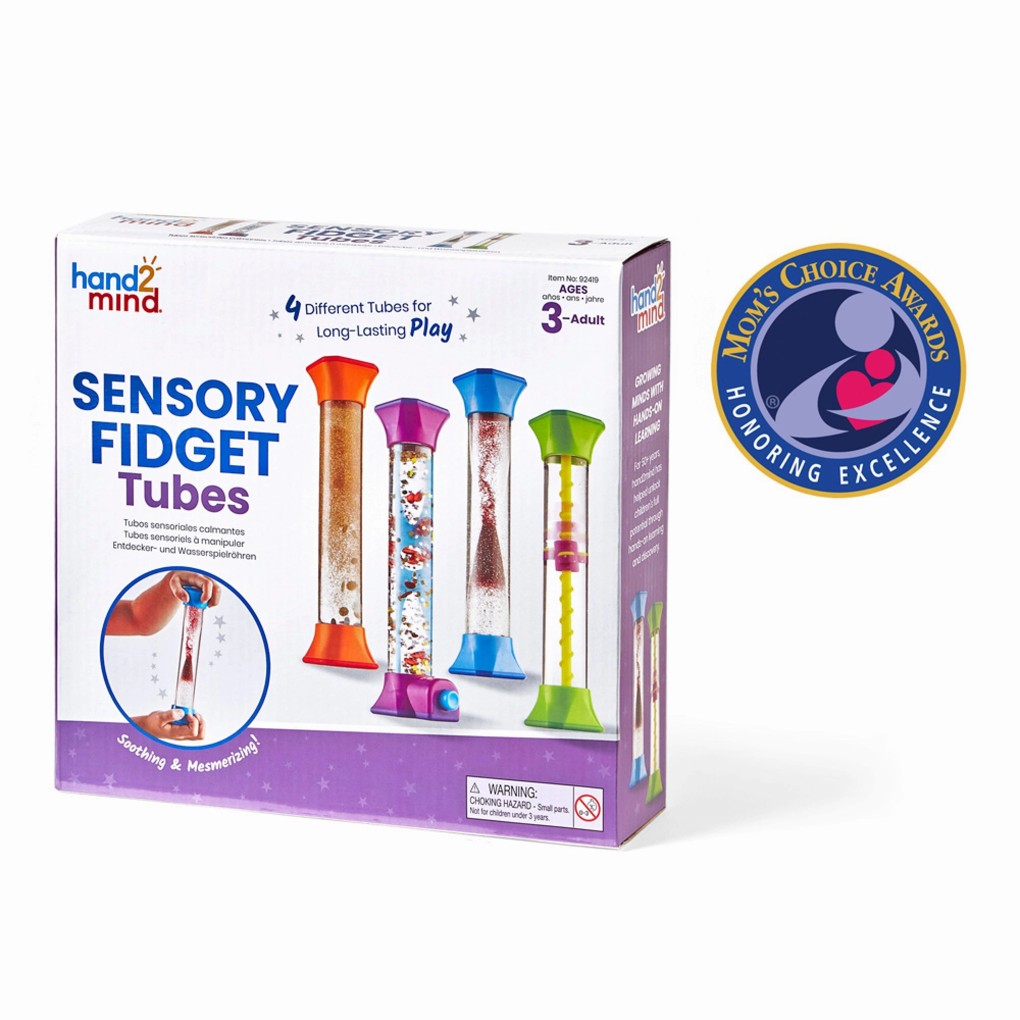 Hand2Mind Sensory Fidget Tubes - Calming and Engaging Set of 4