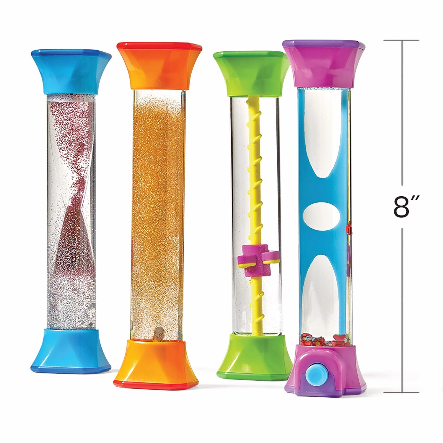 Hand2Mind Sensory Fidget Tubes - Calming and Engaging Set of 4