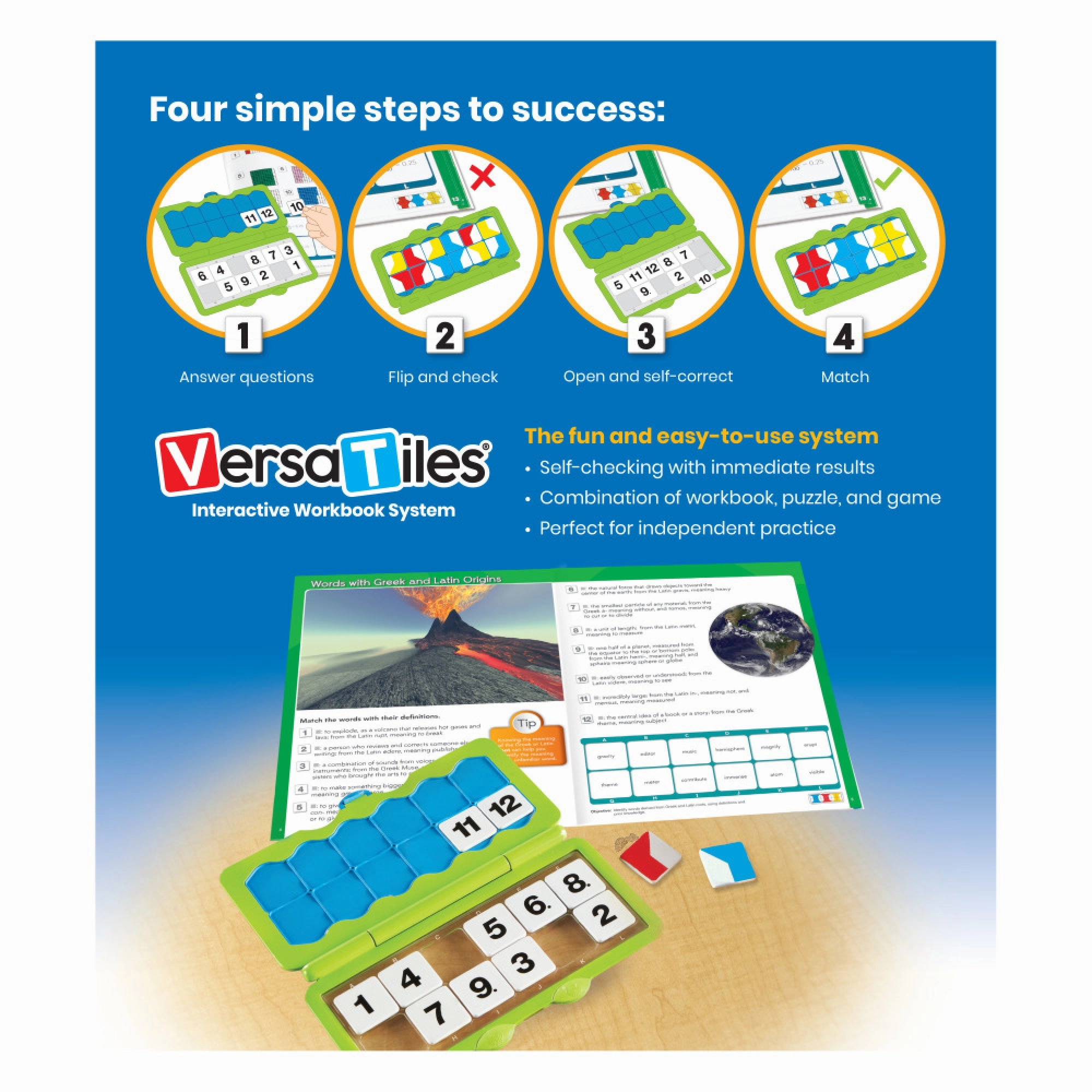 Hand2Mind VersaTiles Grade 4 Introductory Kit - Educational Learning Tool