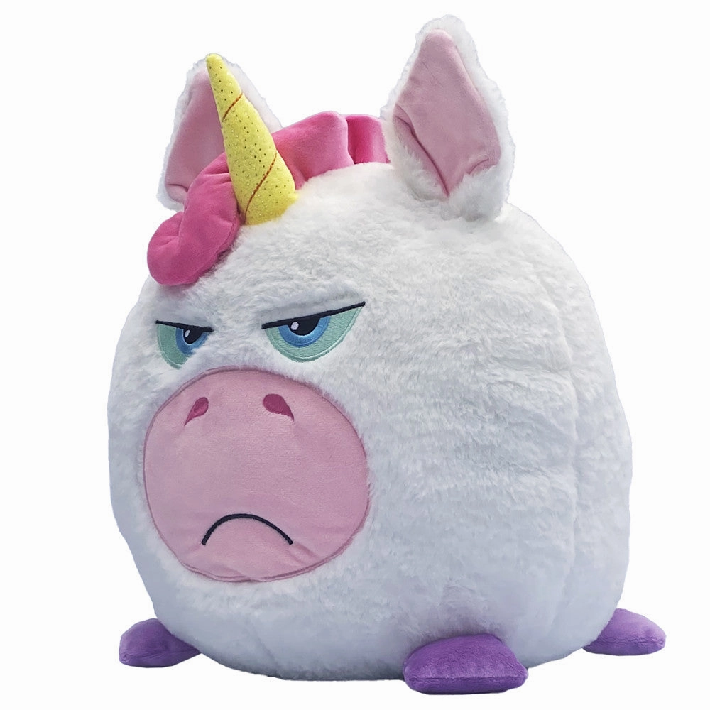 Hangry Petz Luna Unicorn 12 inch Talking Plush - White-Pink-Purple