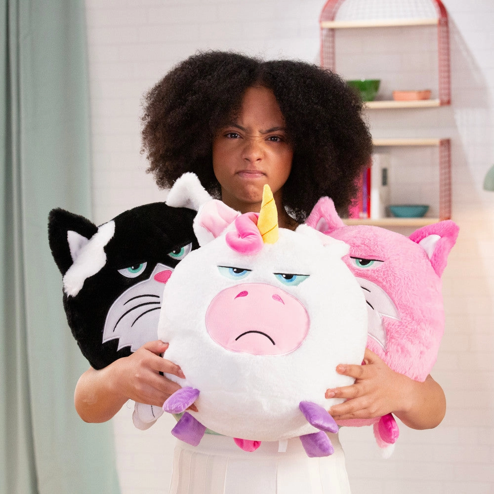 Hangry Petz Luna Unicorn 12 inch Talking Plush - White-Pink-Purple