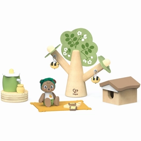 Hape 10pc Honey Bees Picnic Wooden Playset  Nature Exploration