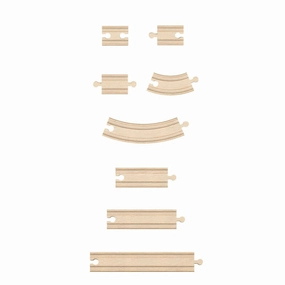 Hape - Super Expansion Rail Pack - Railway Collection 24 Pieces