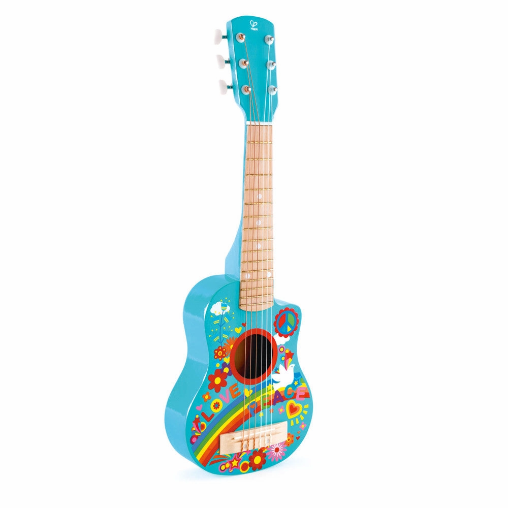 HaPe Flower Power First Musical Guitar Turquoise for Ages 3 