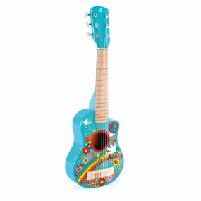 HaPe Flower Power First Musical Guitar Turquoise for Ages 3 