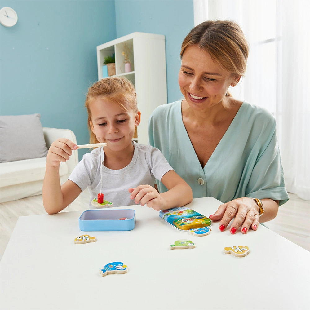 Hape Gone Fishin'! - Magnetic Fishing Game for Kids - Develops Basic Math Skills