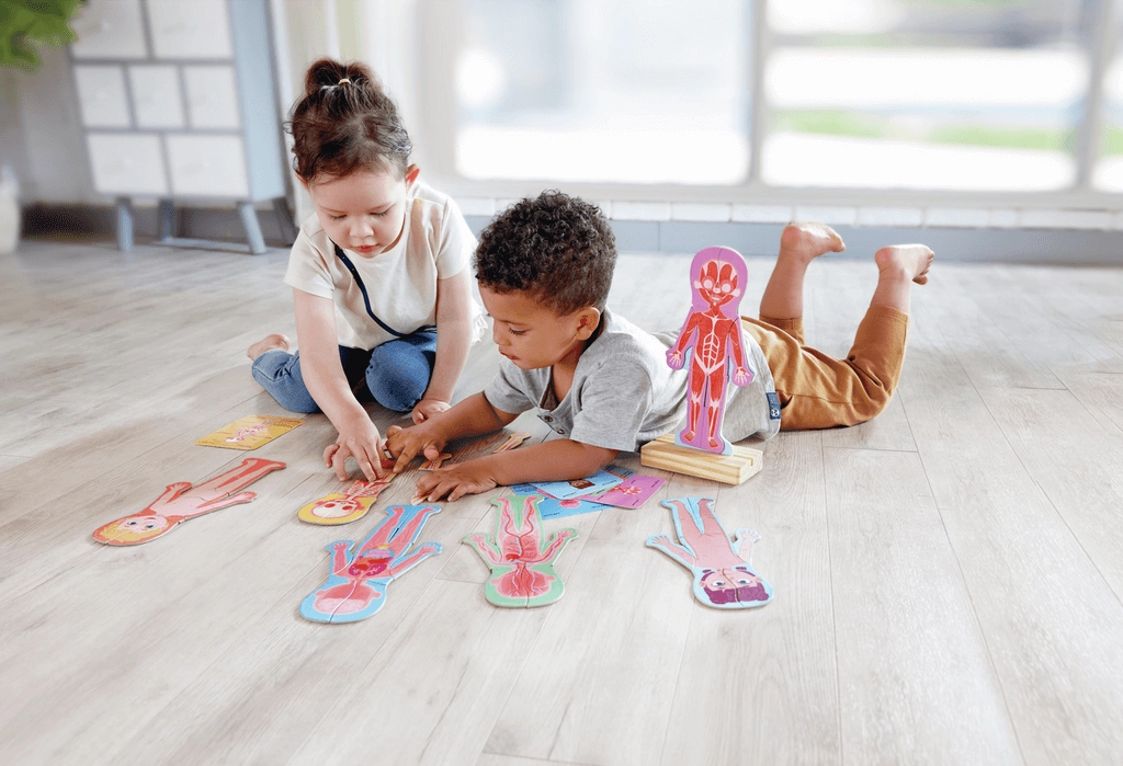 Hape Human Body Educational Magnetic 68 Piece Puzzle for Ages 3 and Up