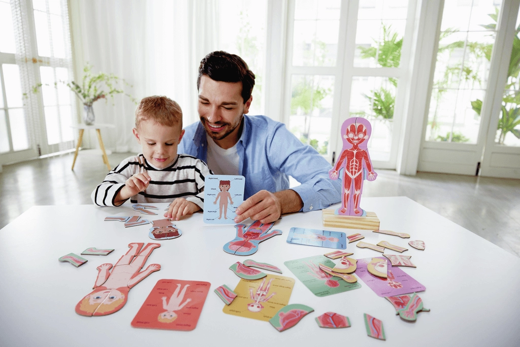 Hape Human Body Educational Magnetic 68 Piece Puzzle for Ages 3 and Up