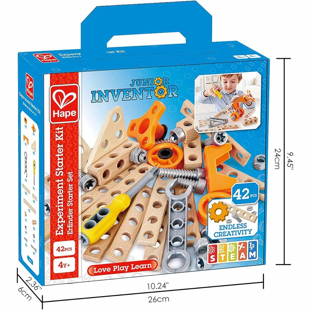 Hape Junior Inventor 42-Piece Physics & Engineering Experiment Starter Kit