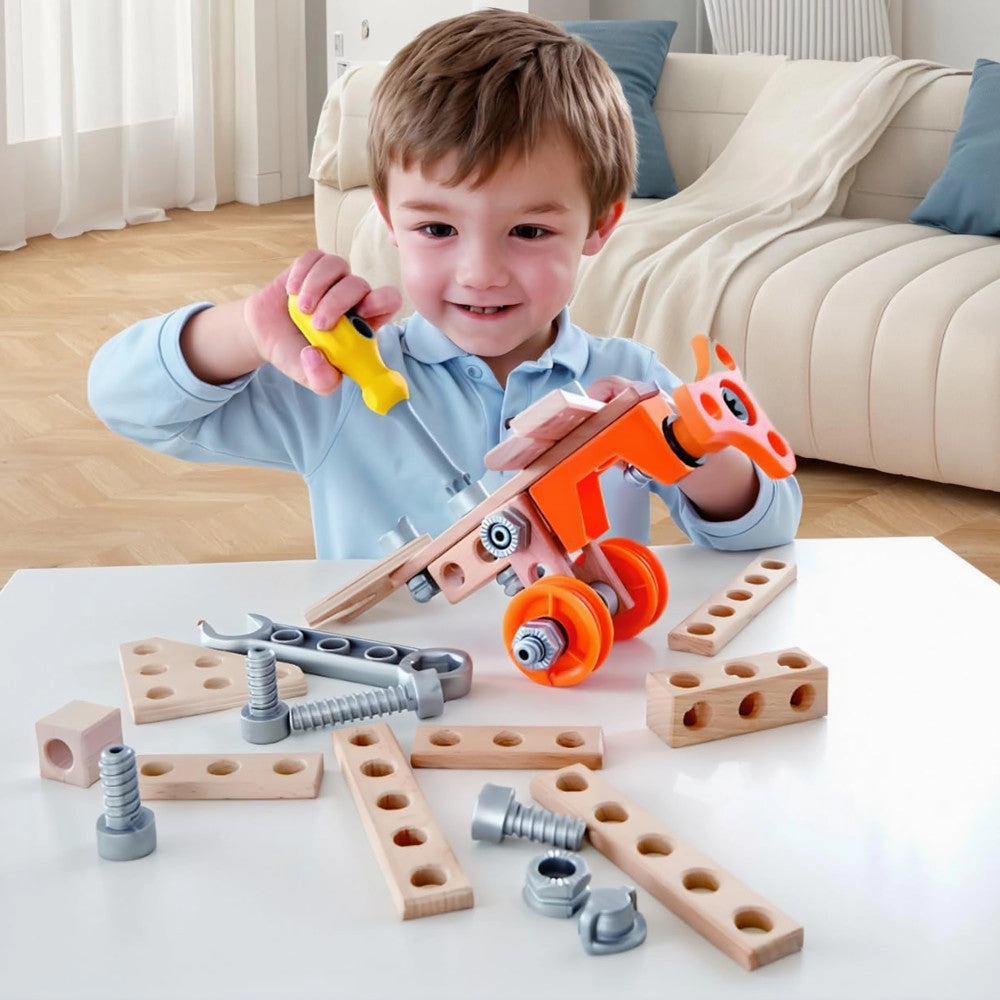 Hape Junior Inventor 42-Piece Physics & Engineering Experiment Starter Kit