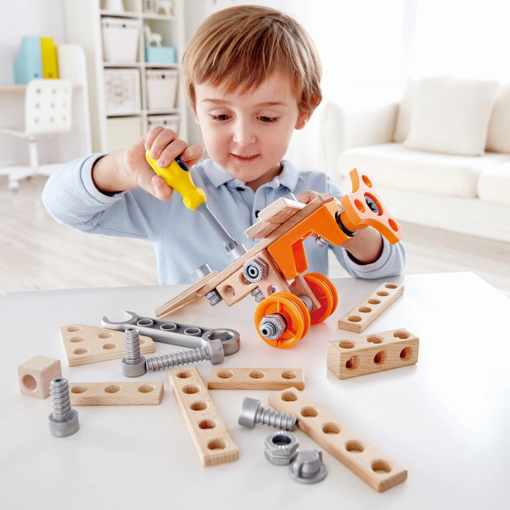 Hape Junior Inventor 42-Piece Physics & Engineering Experiment Starter Kit