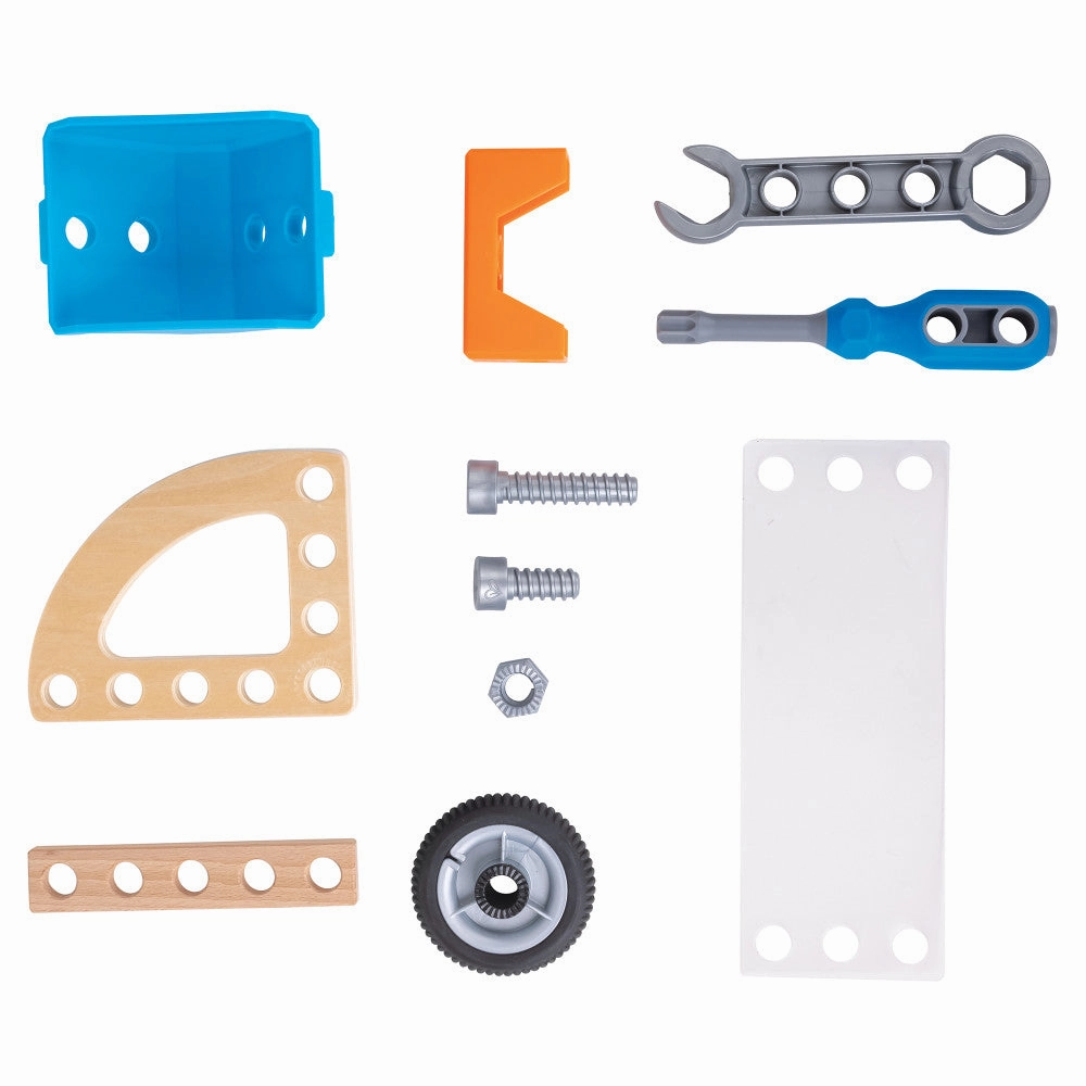 Hape Junior Inventor Build 'N' Drive Car Set - 37pcs