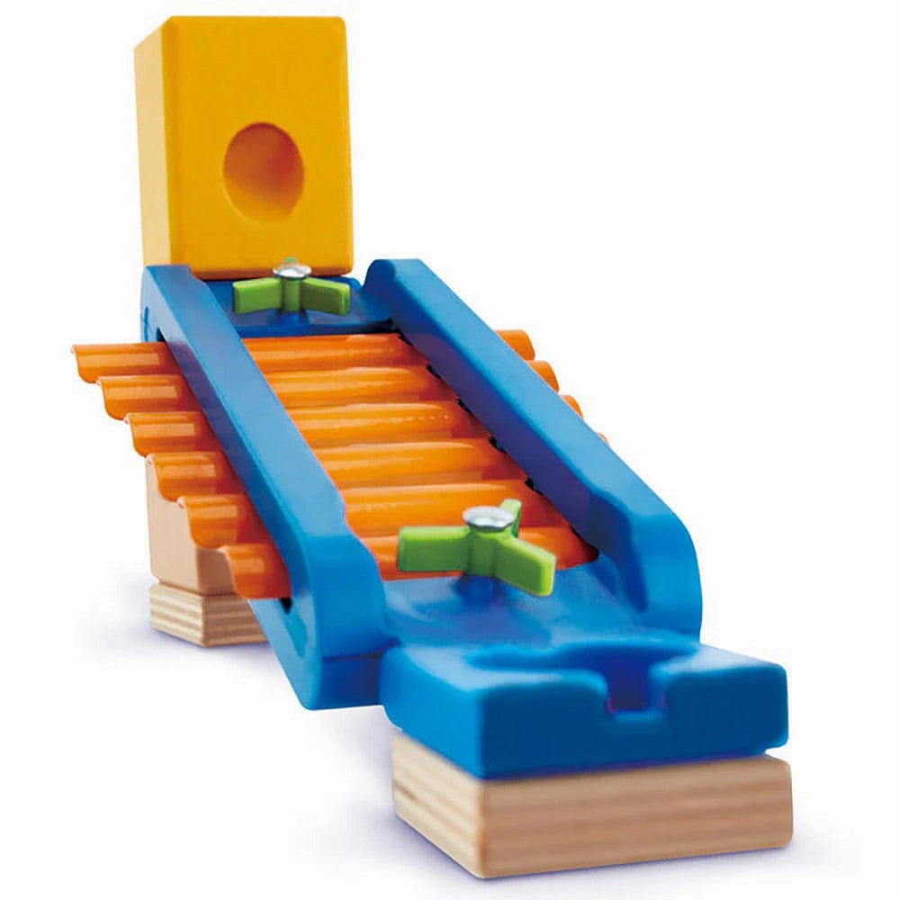 Hape Quadrilla 15-Piece Sonic Playground Marble Run with Xylophone Rail