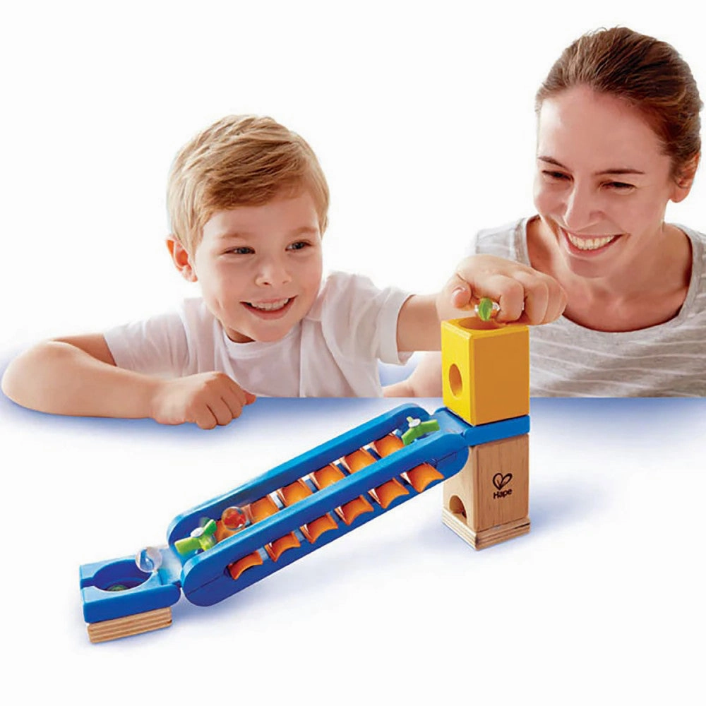 Hape Quadrilla 15-Piece Sonic Playground Marble Run with Xylophone Rail
