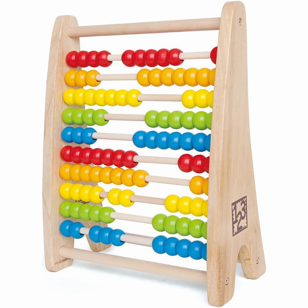 Hape Rainbow Bead Abacus - Colorful Wooden Counting Toy