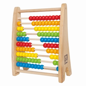 Hape Rainbow Bead Abacus - Colorful Wooden Counting Toy